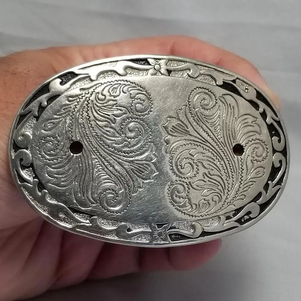Belt Buckle Women's Unisex Western Engraved‎ Floral Design Southwestern Native